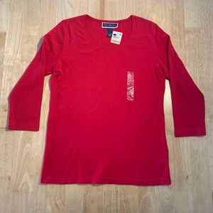 NWT Karen Scott Red sweater Style: 60000M243